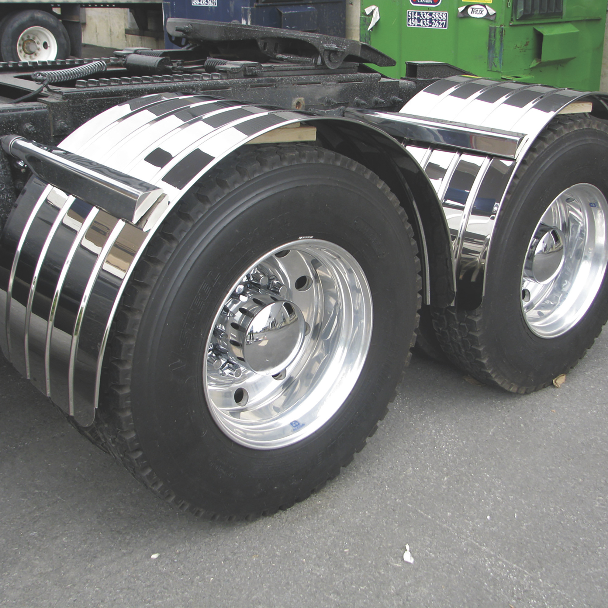 Trux Accessories 80in. Stainless Steel Single Axle Fenders, Pair, Model# TFEN-S22